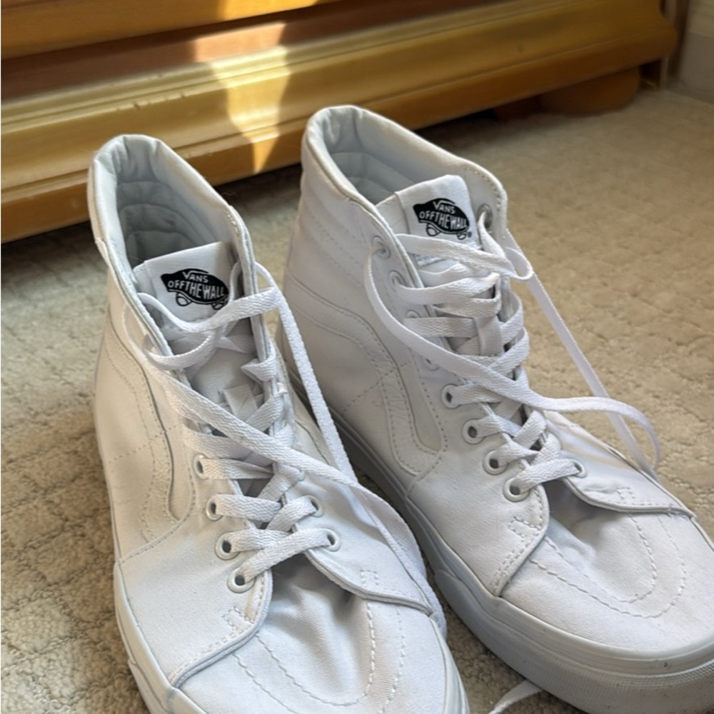 Vans Men's Classic White High-Top Sneakers